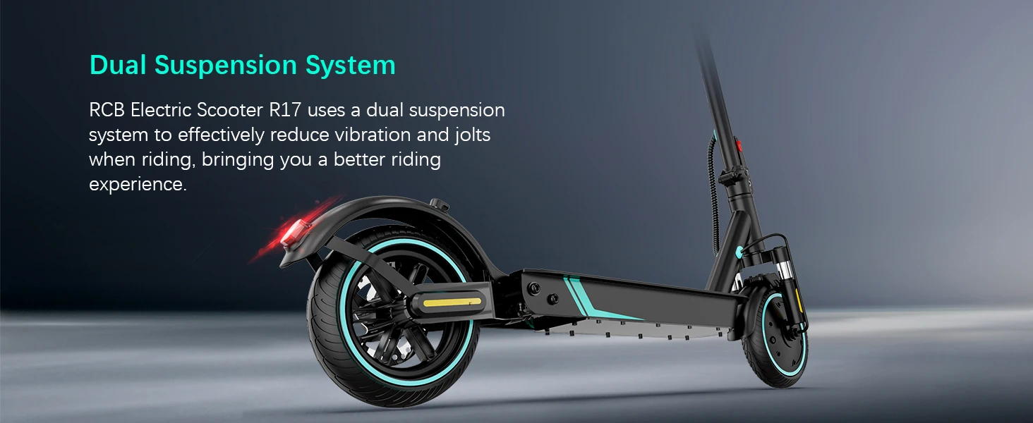 RCB R17 Electric Scooter Adult, APP-Control, 350W Motor, 25km/h Max Speed, 30km Range, 8.5" Solid Tire, 120kg Load, Dual Braking