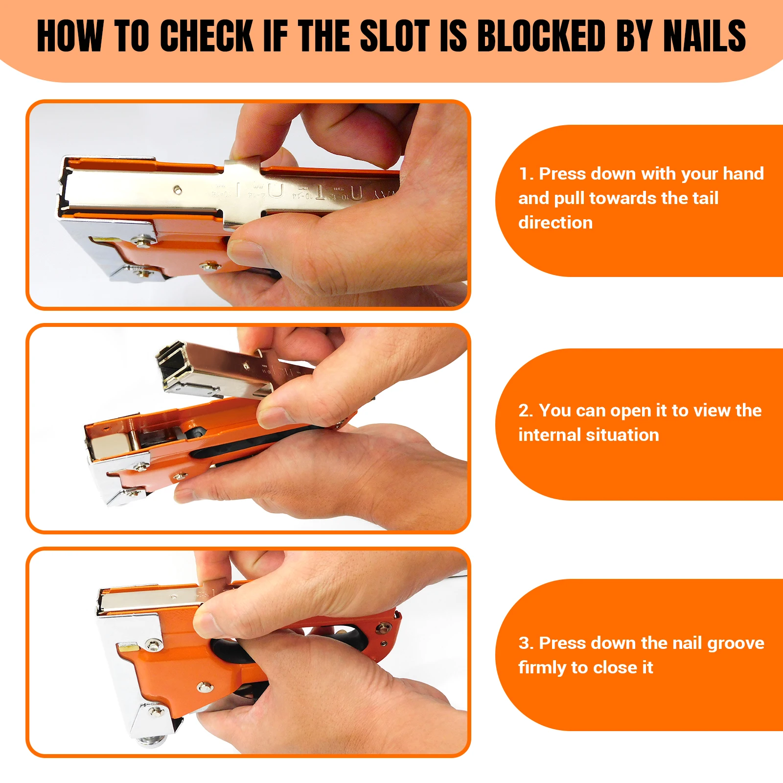 3-in-1 Upholstery Staple Gun Kit with Staples Remover Manual Adjustment ,Wood Upholstery Stapler for Carpentry Tools Home DIY