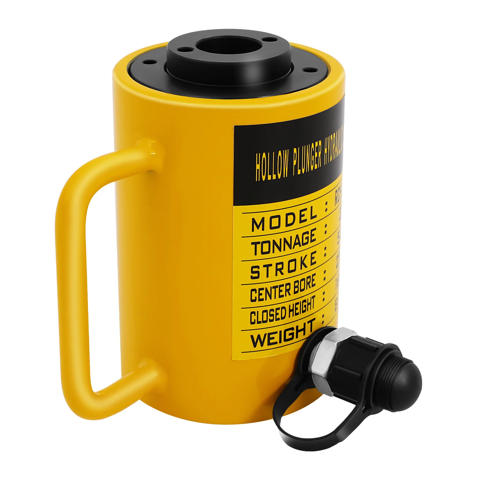 20 Ton Manual Oil Pump Hydraulic Cylinder Lifter Hollow 2 inch Ram Stroke Hollow Cylinder Hydraulic Cylinder Jack CP-700B