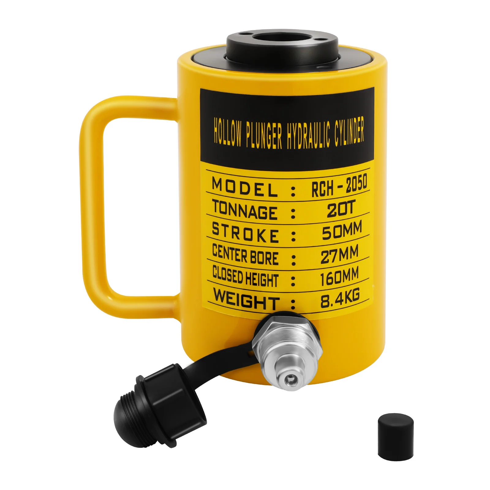 20 Ton Manual Oil Pump Hydraulic Cylinder Lifter Hollow 2 inch Ram Stroke Hollow Cylinder Hydraulic Cylinder Jack CP-700B