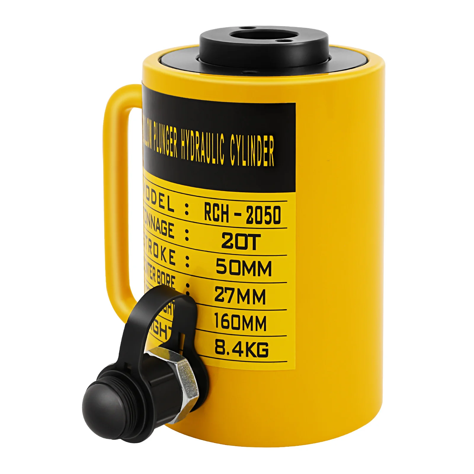 20 Ton Manual Oil Pump Hydraulic Cylinder Lifter Hollow 2 inch Ram Stroke Hollow Cylinder Hydraulic Cylinder Jack CP-700B