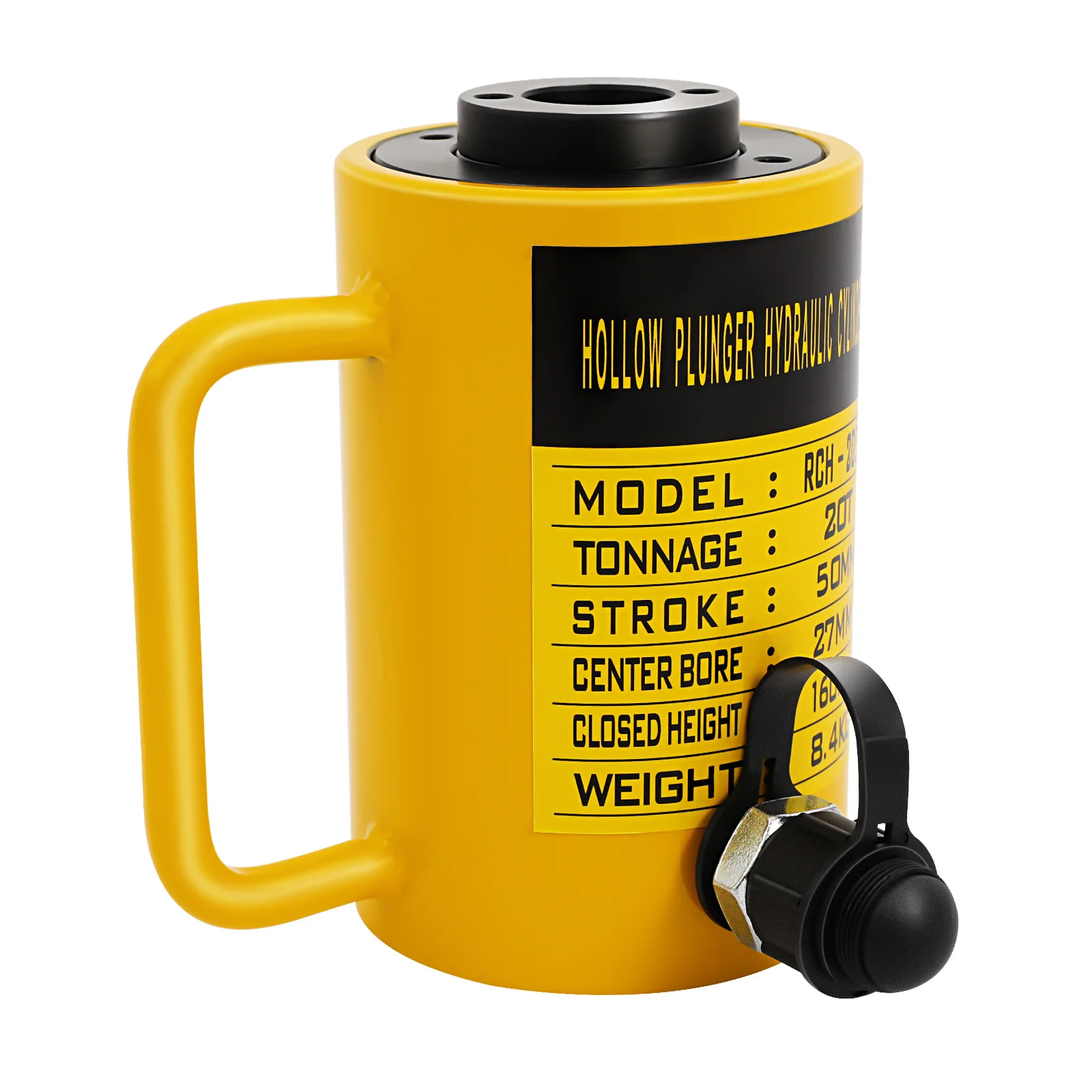 20 Ton Manual Oil Pump Hydraulic Cylinder Lifter Hollow 2 inch Ram Stroke Hollow Cylinder Hydraulic Cylinder Jack CP-700B