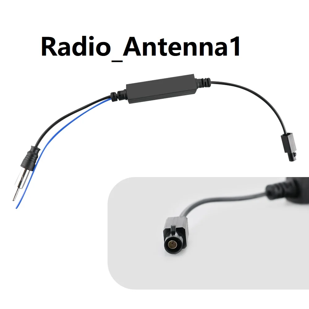 Hizpo Single Head or Dual FAKRA RF Radio Antenna Adapter Converter Cable with Amplifier for Audi VW Benz Car Multimedia Player