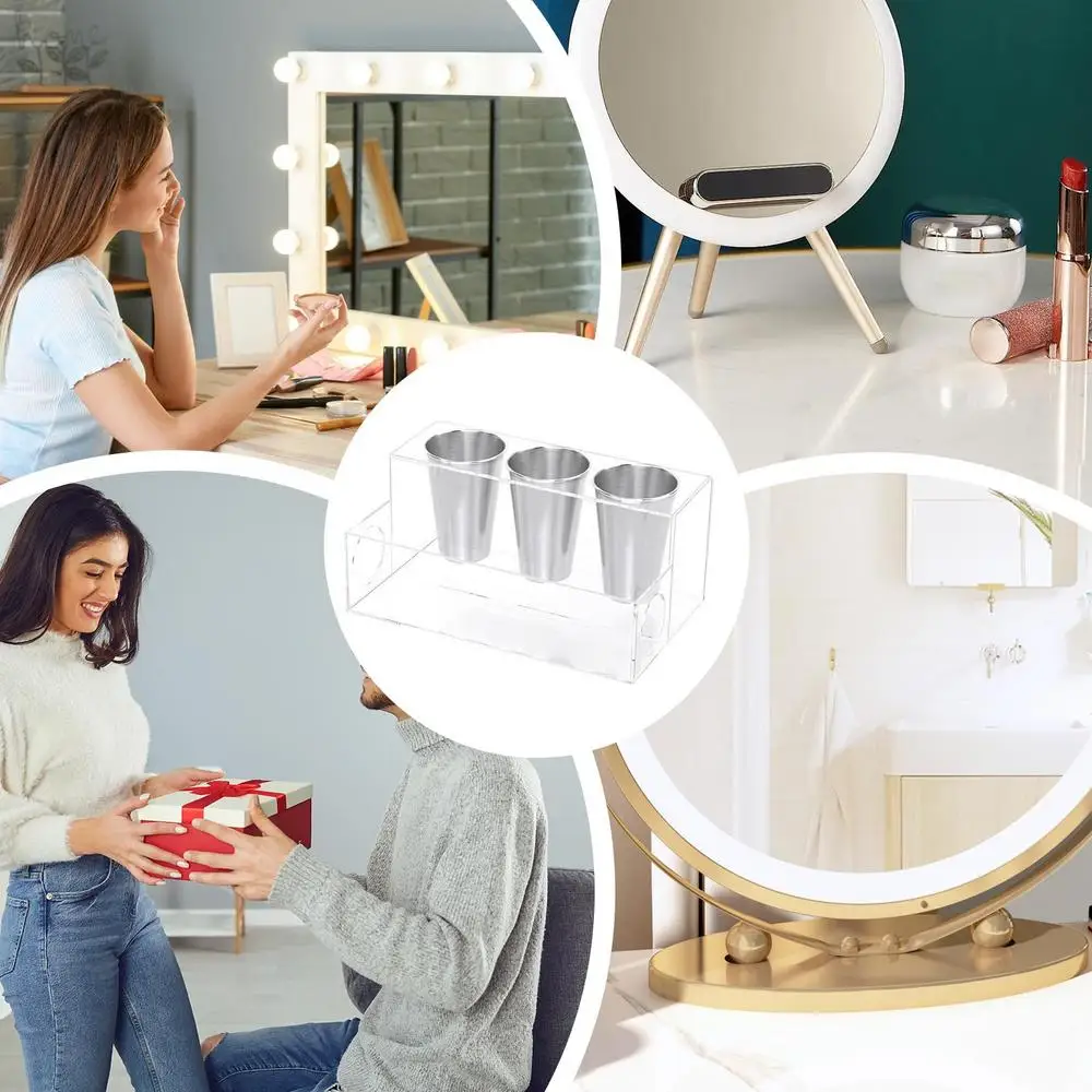 Hair Tool Organizer Bathroom Hair Brush Storage Holder Acrylic Hair Styling Tool Organizer and Holder Bathroom Countertop