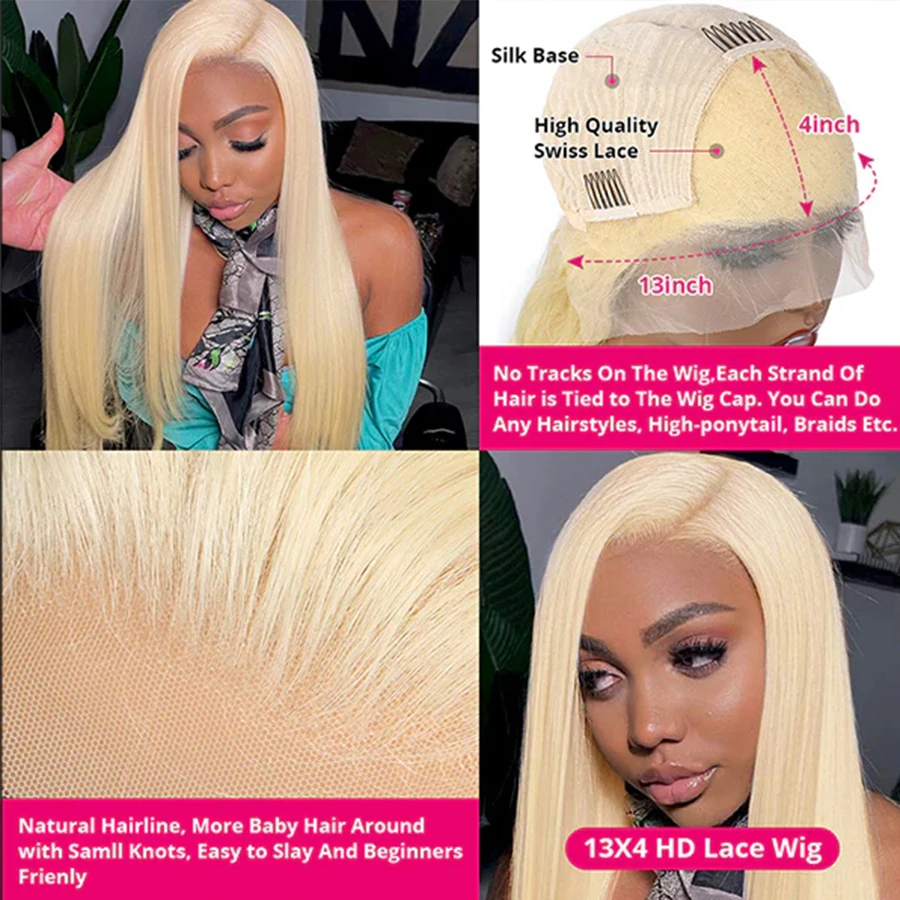 613 Hd Lace Frontal Wig 13x6 Blonde Lace Front Wig Human Hair 30 Inch 13x4 Honey Blond Bone Straight Human Hair Wigs For Women