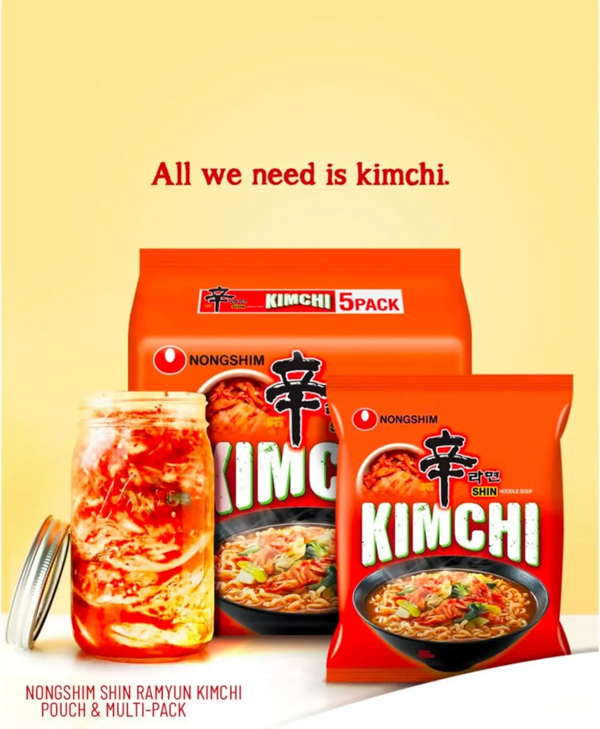 NongShim Kimchii Noodle Soup (Pack of 20)