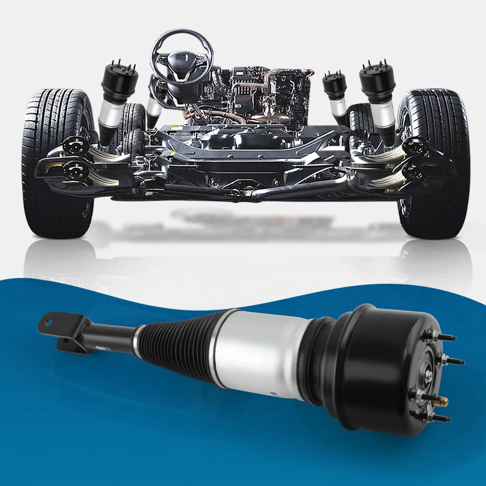 Front Air Suspension Air Shock & Spring Assembly For Jaguar V8 2005-2009 C2C41349 C2C41339