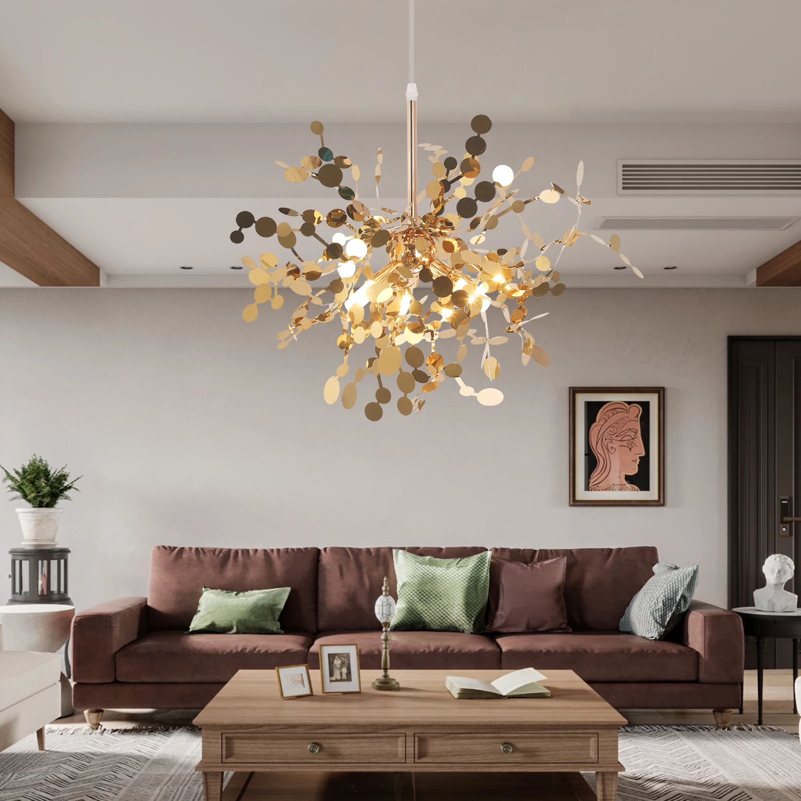 Pendant Light LED Stainless Steel Art Home Decora Ceiling Lamp For Bedroom Bedside Hanging Lamp Dining Room Lighting Fixtures G9