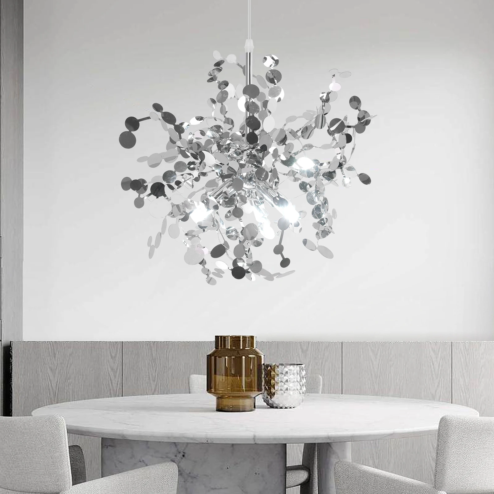 Pendant Light LED Stainless Steel Art Home Decora Ceiling Lamp For Bedroom Bedside Hanging Lamp Dining Room Lighting Fixtures G9