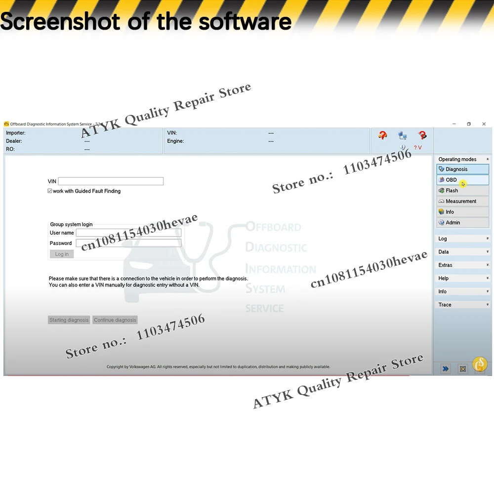 ODIS V7.2.1 6154A V-AS 5054A V6.2.0 inspection tools diagnostic pour voiture 5054 V-AS 6154 Diagnostic software Car Repair NEW
