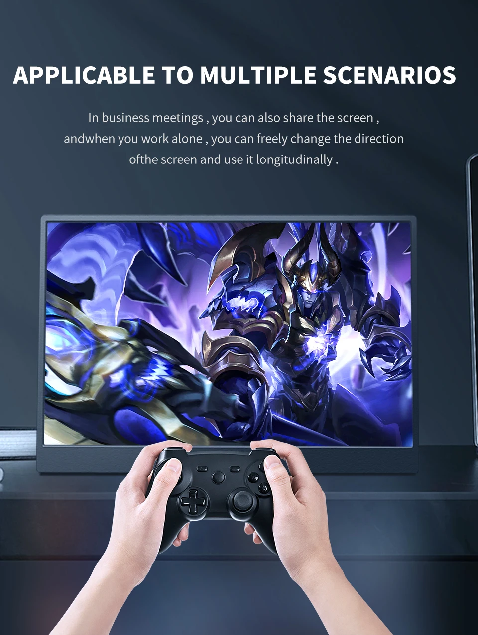 14.1 inch Portable Monitor 10-Point Touchscreen 100%sRGB 1200P IPS Second External Screen for Laptop Phone Mac Xbox Switch PS4/5