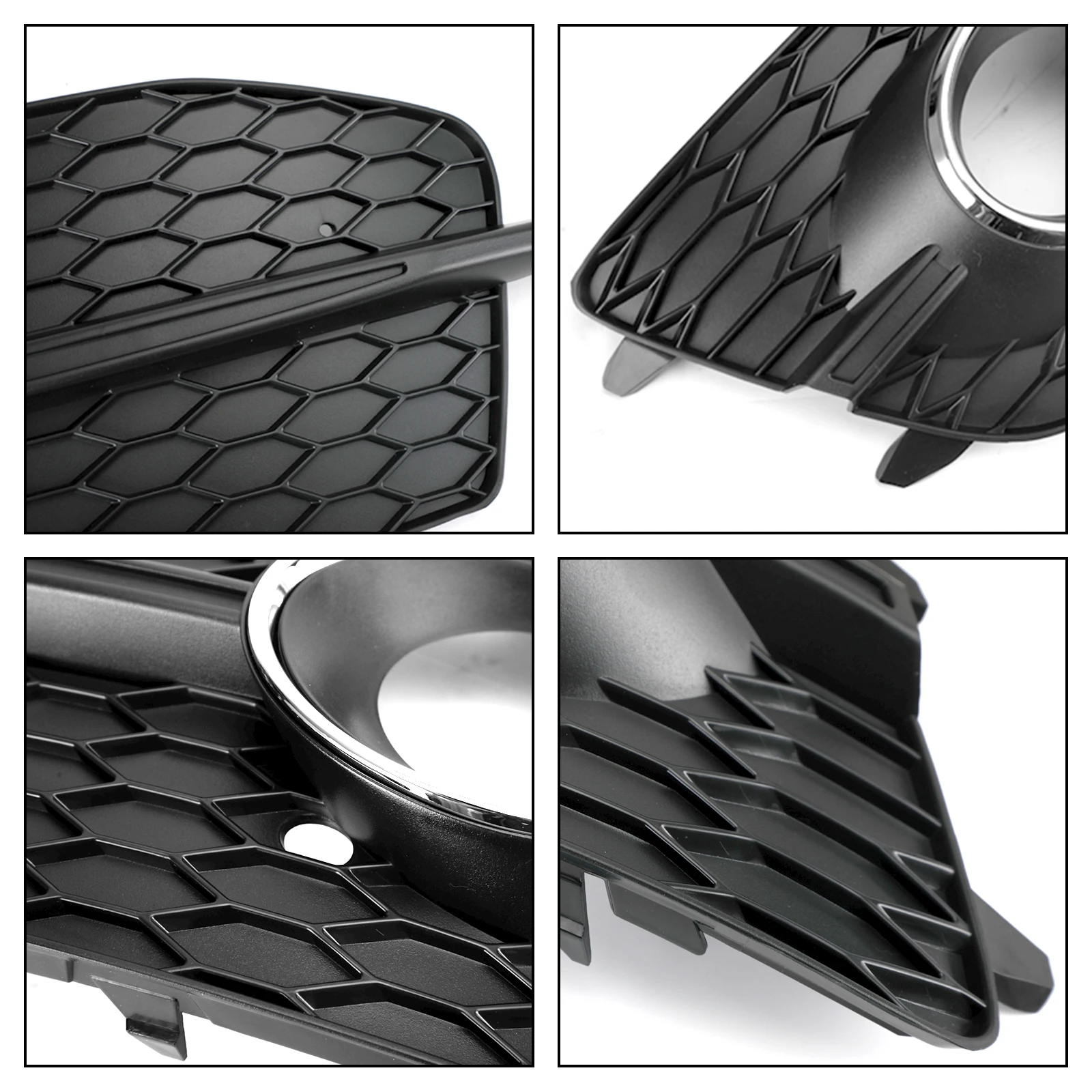 Artudatech 2PCS Bumper Fog Light Grill Grille 8U0807681DSP9 Fit for Audi Q3 S-Line 2012-2014