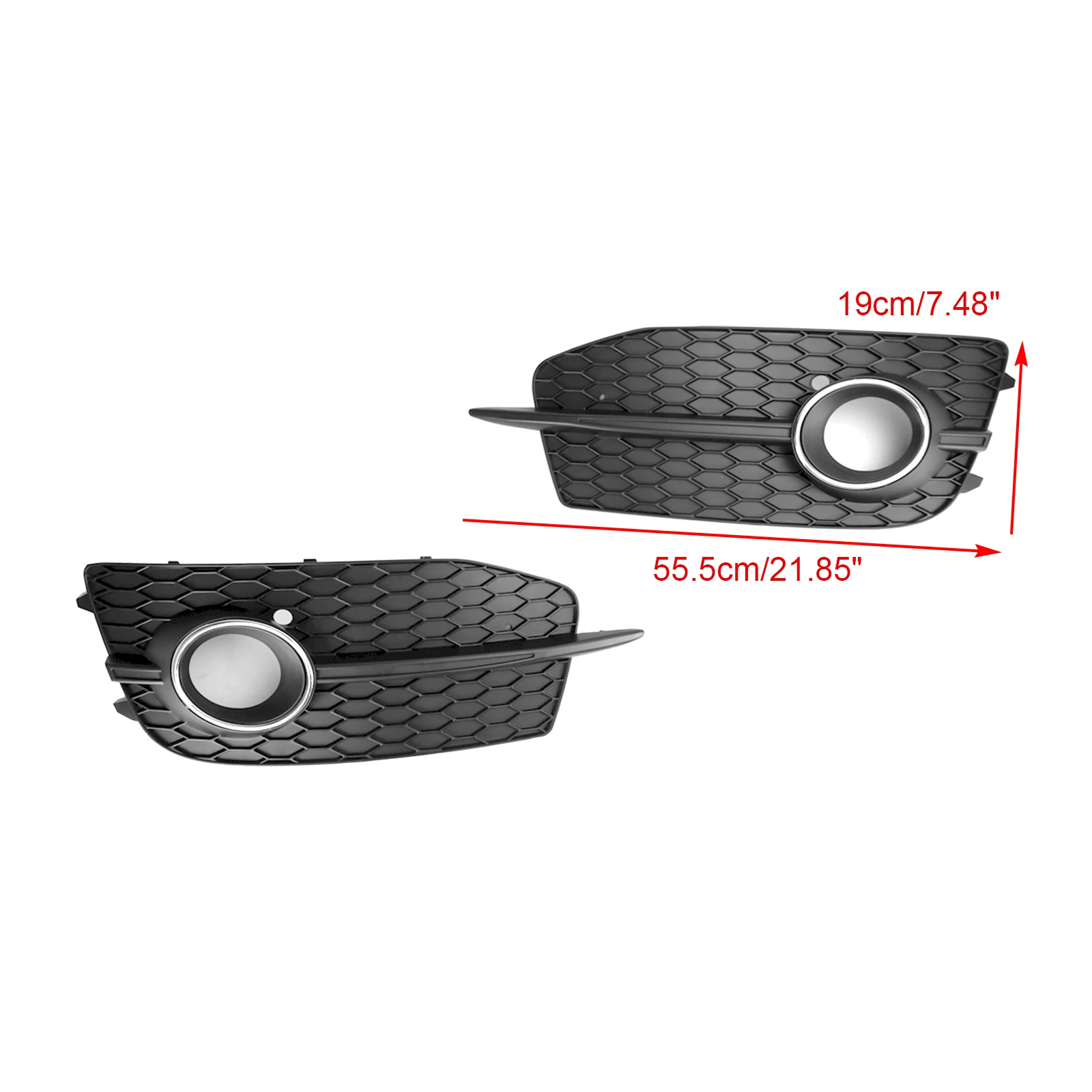 Artudatech 2PCS Bumper Fog Light Grill Grille 8U0807681DSP9 Fit for Audi Q3 S-Line 2012-2014