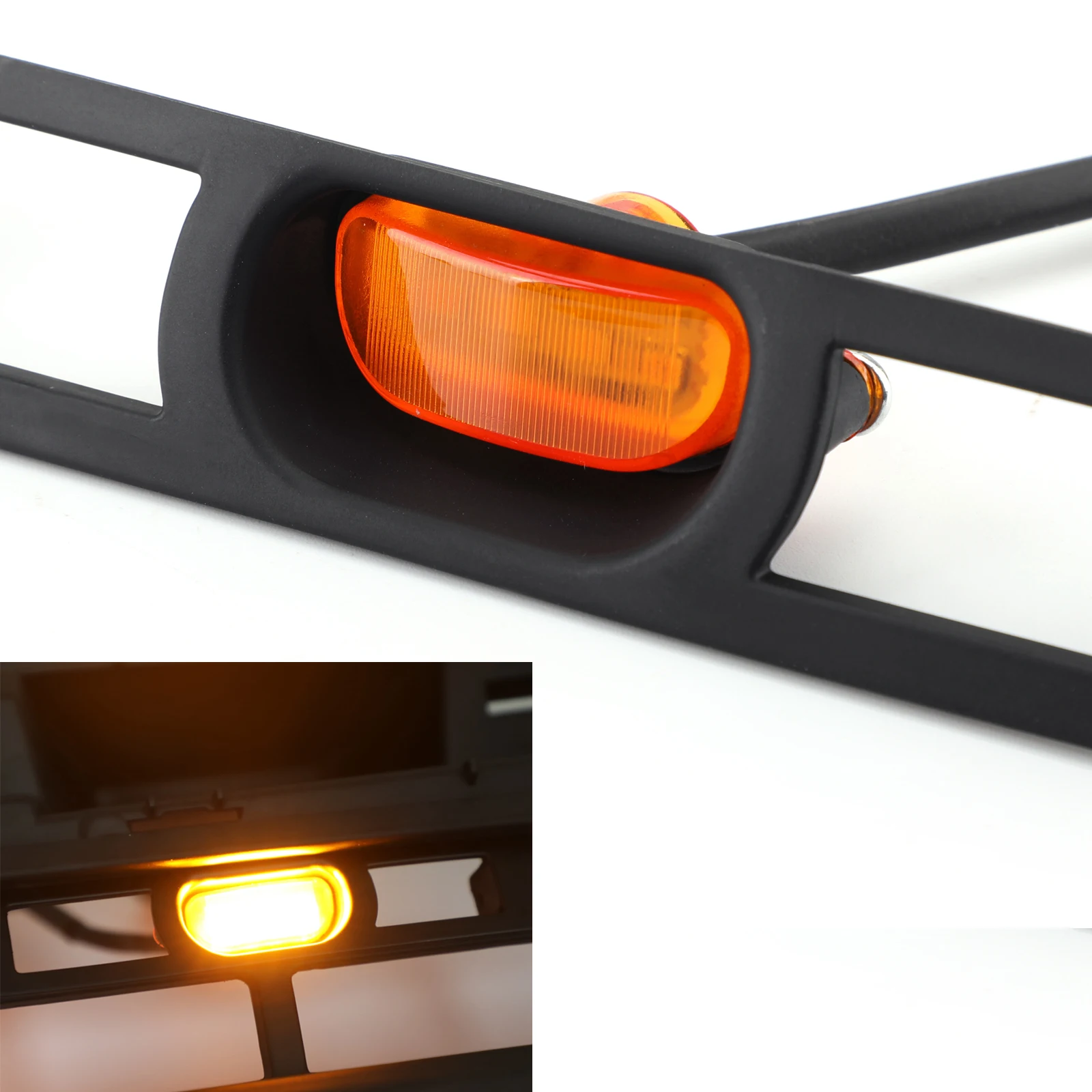Artudatech Front Bumper Hood Grille LED Lights W/Wire Harness Fit fors Tacoma 2012-2015 Amber