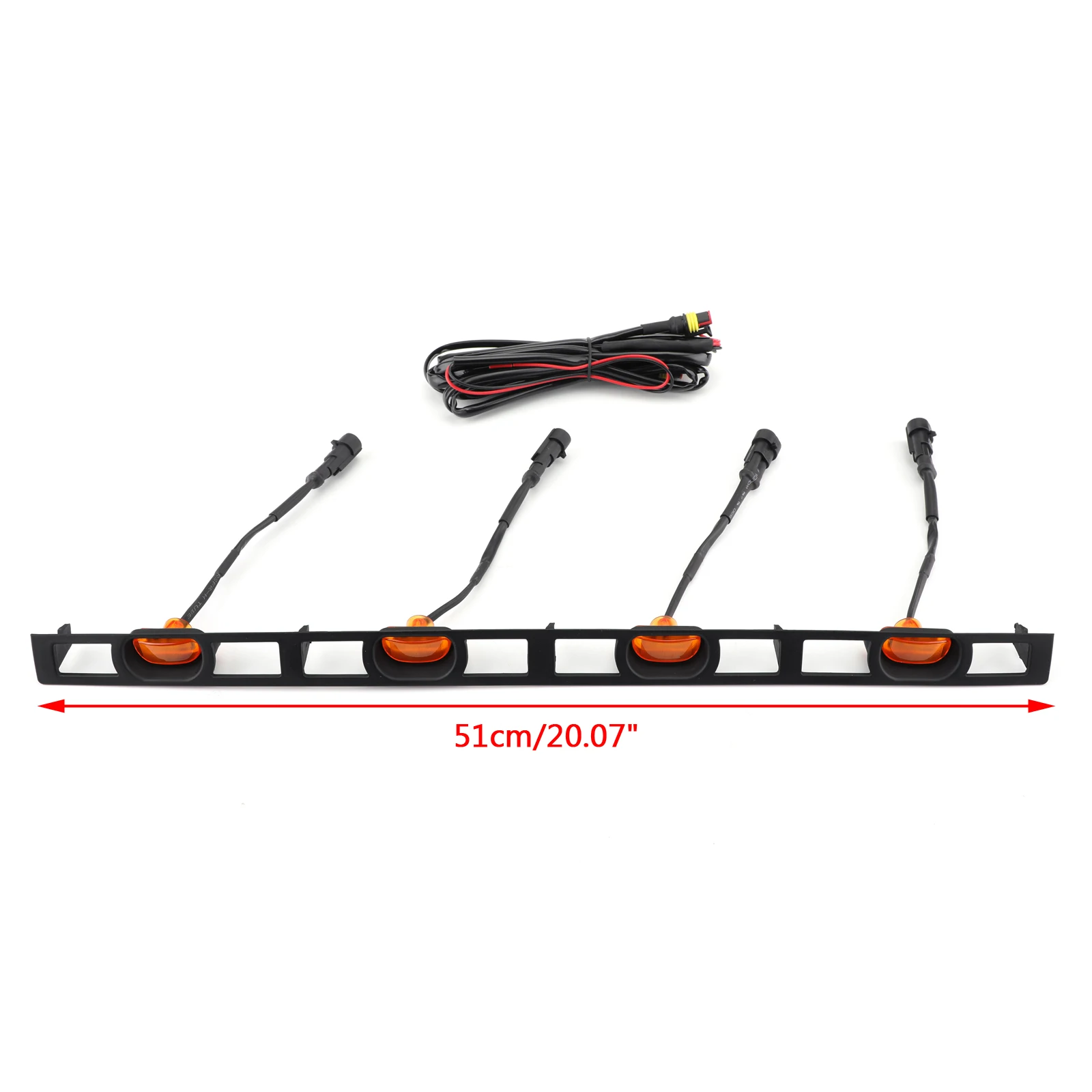 Artudatech Front Bumper Hood Grille LED Lights W/Wire Harness Fit fors Tacoma 2012-2015 Amber