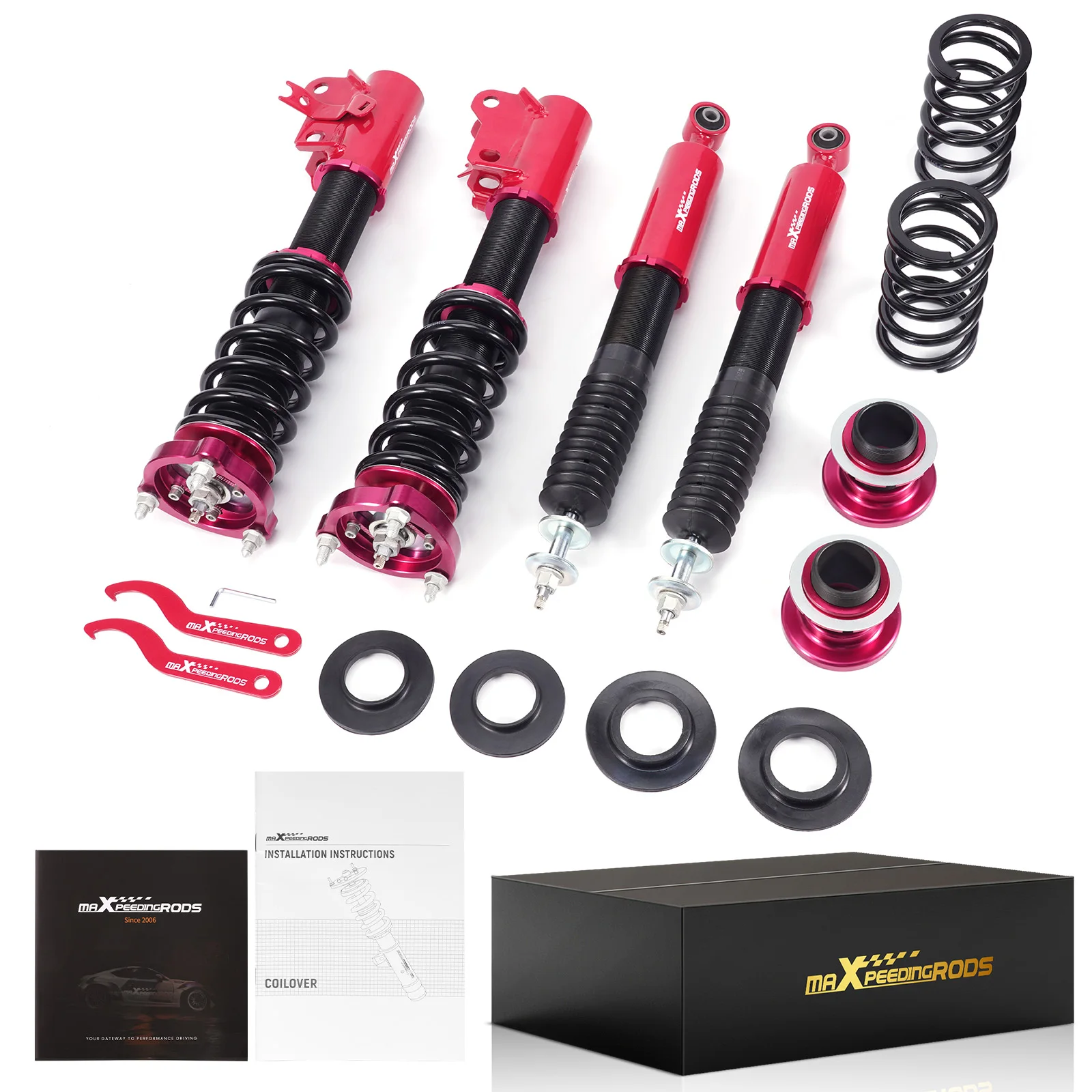 Coilover for Honda Civic 2006-2011, for Acura CSX 2006-2011, 24 Levels Damping Adjustable Spring Shock Absorber Struts