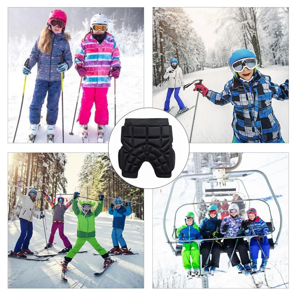 Kid Protective Hip Pad Sports Ski Skate Snowboard Protection Soft Padded Hip Shorts For Skiing Hip Pad
