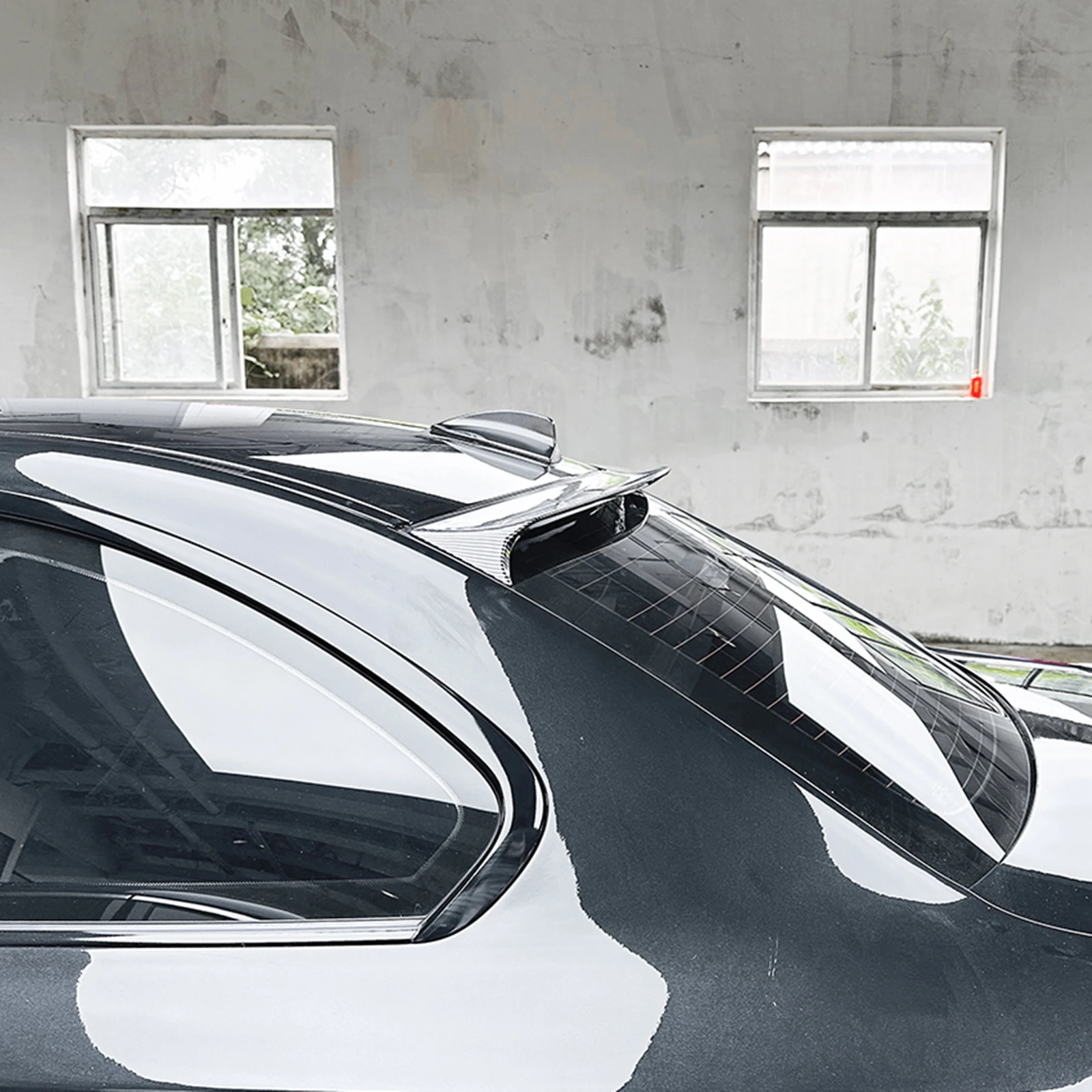 Rear Trunk Lid Roof Spoiler Wing For BMW 1 Series E82 Coupe 120i 128i 135i M1 2008-2013 Carbon Fiber Look/Gloss Black Upper Lip