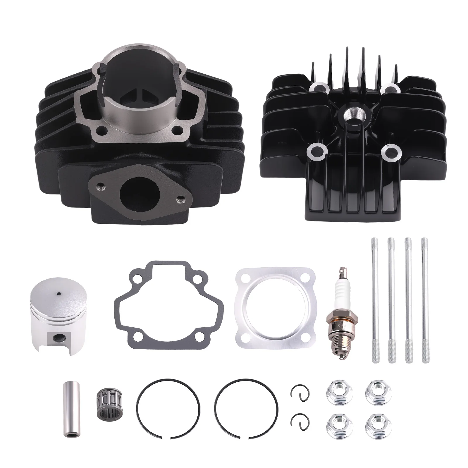 44mm Bore Cylinder Piston Gasket Top End Rebuilt Kit for Yamaha QT50 PW50 79-87