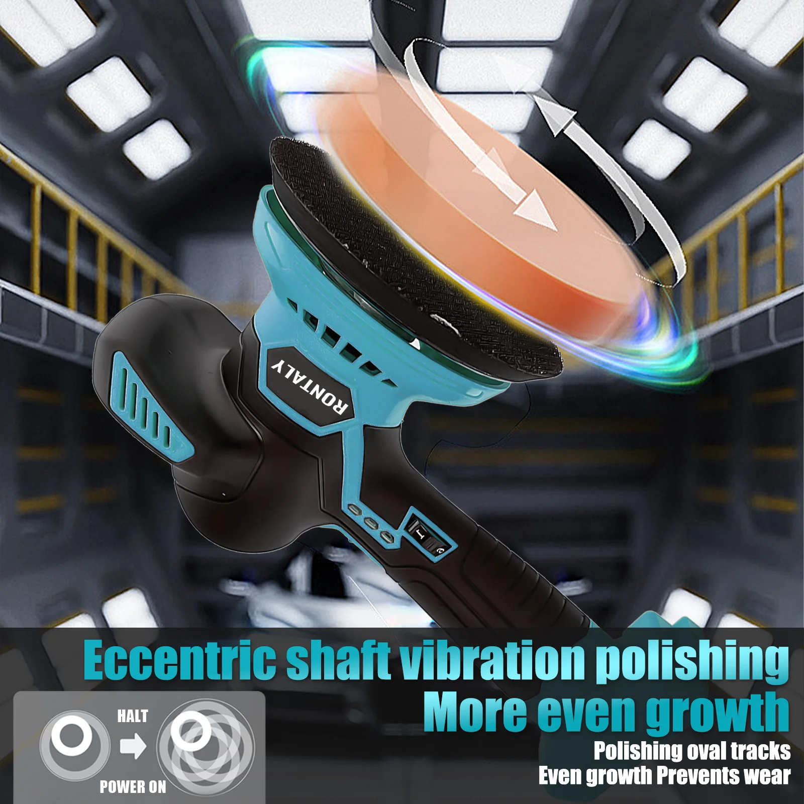 Polishing Machine For Car Cordless Polisher 6 Gears Automotive Electric Waxing Repairing Wireless Sander Polish for Makita 18v