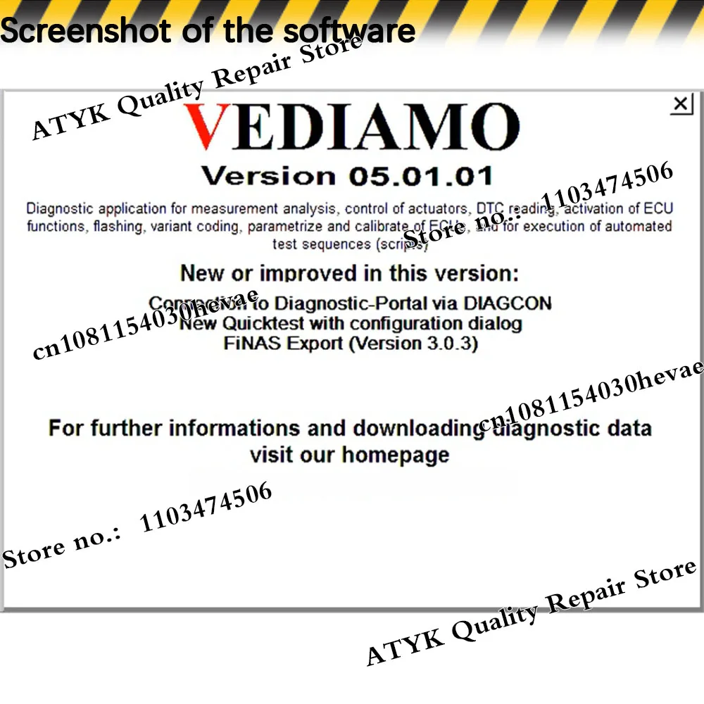 Vediamo 5.1.1 Car Software Inspection Tools Diagnostic for Cars Repair Interface Code Reader Program VCI Diagnostic Pour Voiture