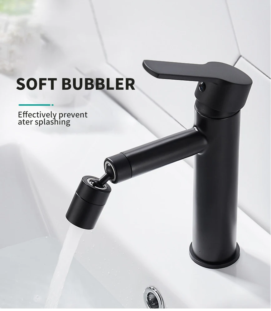 304 Stainless Steel 360 Rotate Basin Faucet Bathroom Kitchen Faucet Water Saving Tap Nozzle Cold and Hot Tap