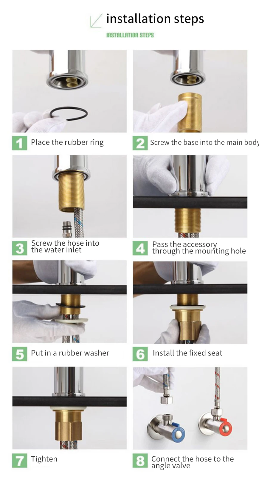 304 Stainless Steel 360 Rotate Basin Faucet Bathroom Kitchen Faucet Water Saving Tap Nozzle Cold and Hot Tap