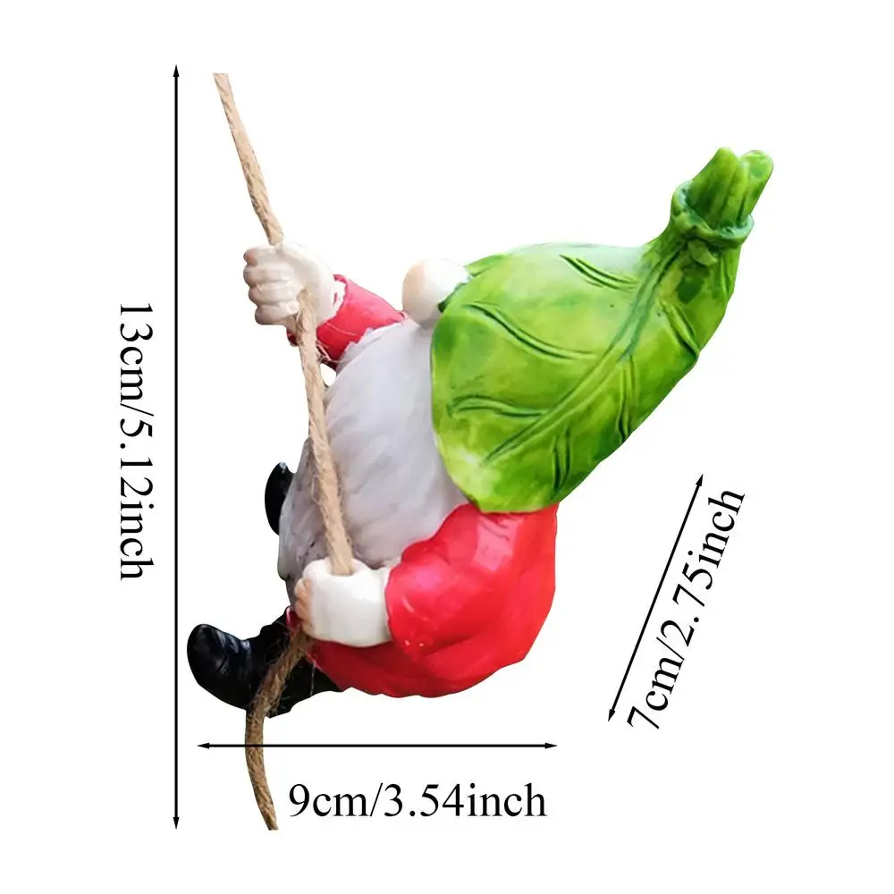 Climbing Garden Gnome Resin Garden Sculptures Yard Gnomes Outdoor Statues Weather Resistant Gnomes Figurines Gnome Outdoor