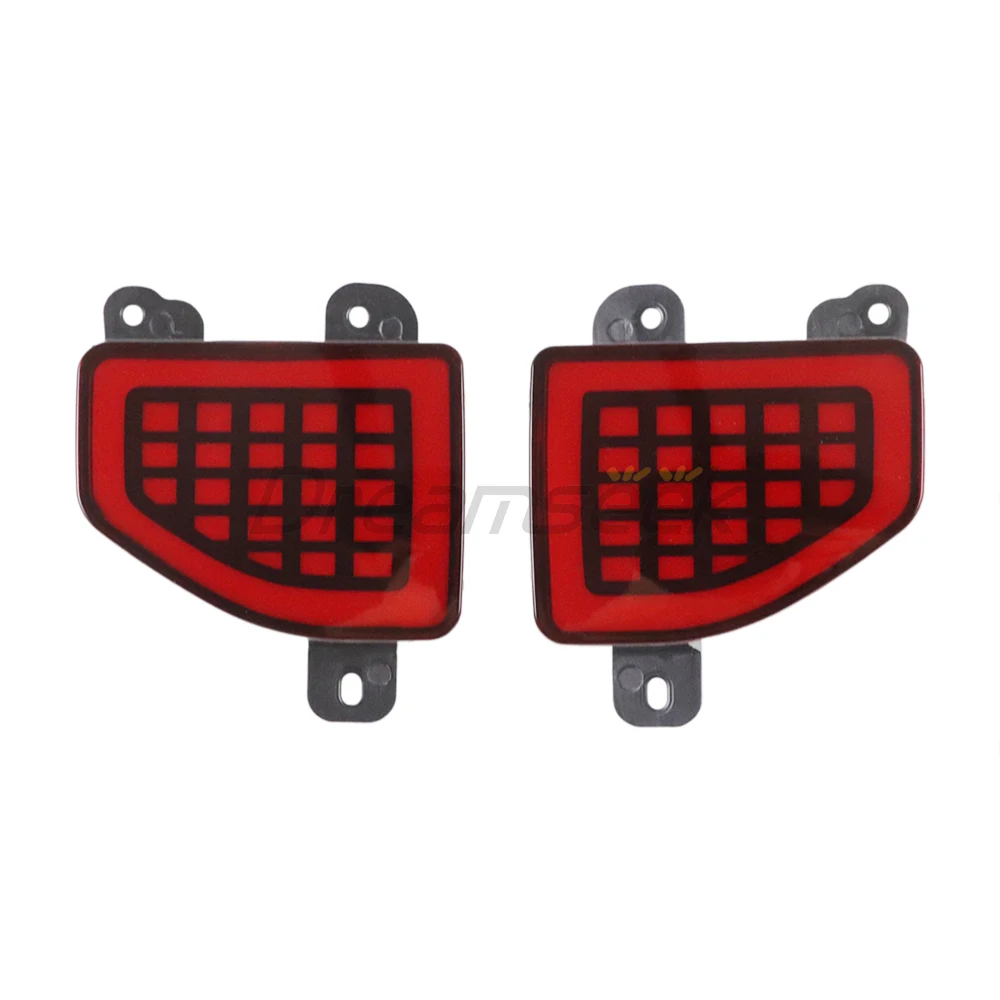 2x LED Rear Bumper Brake Tail Light for Jeep Wrangler JL 2018+ Reflector Lights w/ Dynamic Sequential Turn Signal Lamp Taillight
