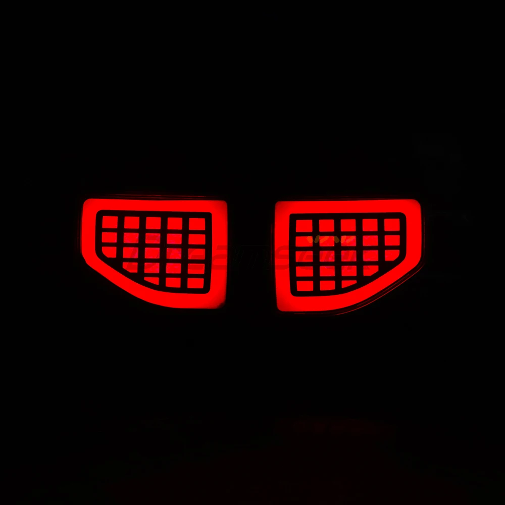 2x LED Rear Bumper Brake Tail Light for Jeep Wrangler JL 2018+ Reflector Lights w/ Dynamic Sequential Turn Signal Lamp Taillight