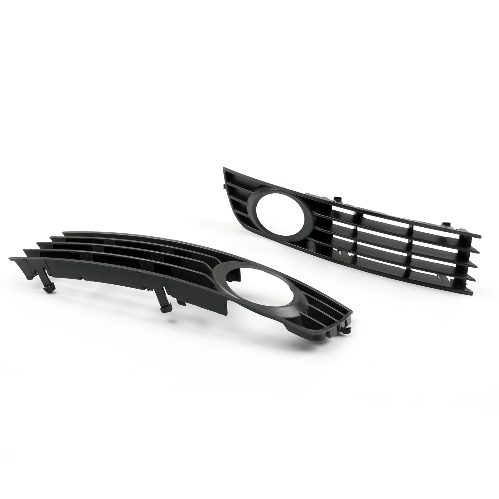 Artudatech Pair Front Bumper Lower Fog Light Fog Lamp Grilles Grill For Audi A4 B6 02-05