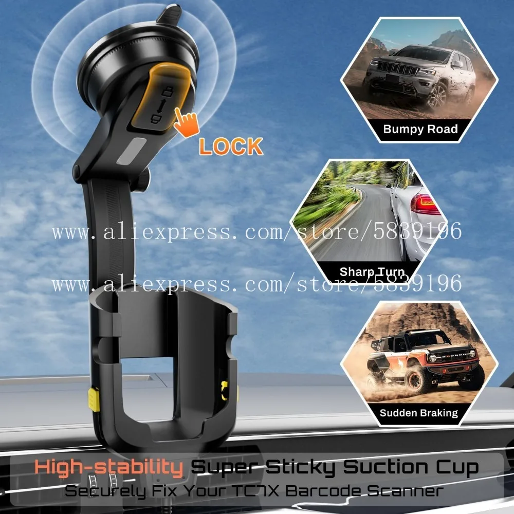 Car Charging Cable Bracket for Zebra Symbol TC77 TC70 TC72 TC75 TC70X TC75X;with 5V 2A Cigarette Lighter
