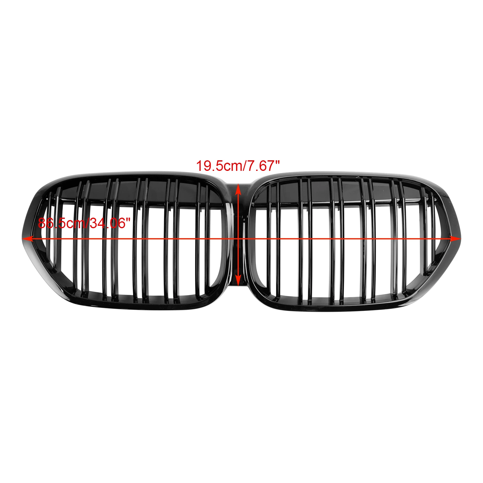 Artudatech Gloss Black Front Kidney Grille Grill Fit for BMW X1 F48 F49 2019-2021 Dual Slat