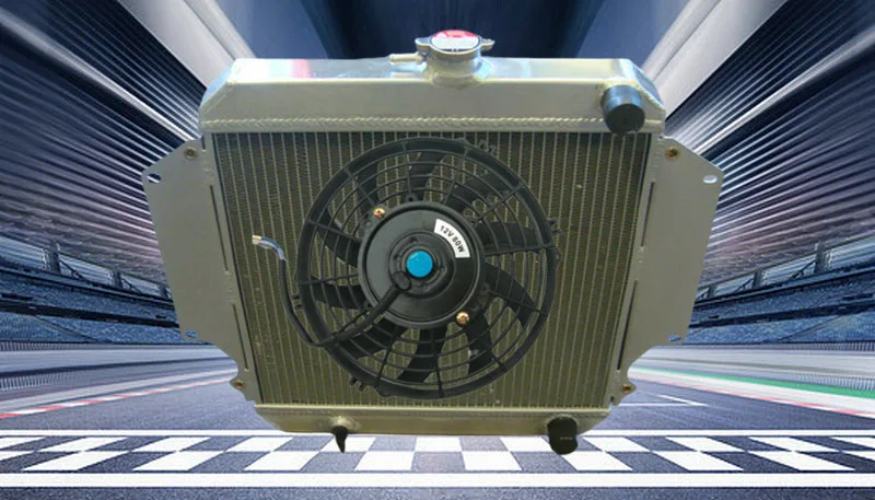 Aluminum Radiator & FAN For SUZUKI SIERRA 2Dr SPFTOP / HARDTOP 1.3L SJ410/413 Manual 81 82 83 84 85 86 87 88 95 96 1981-1996