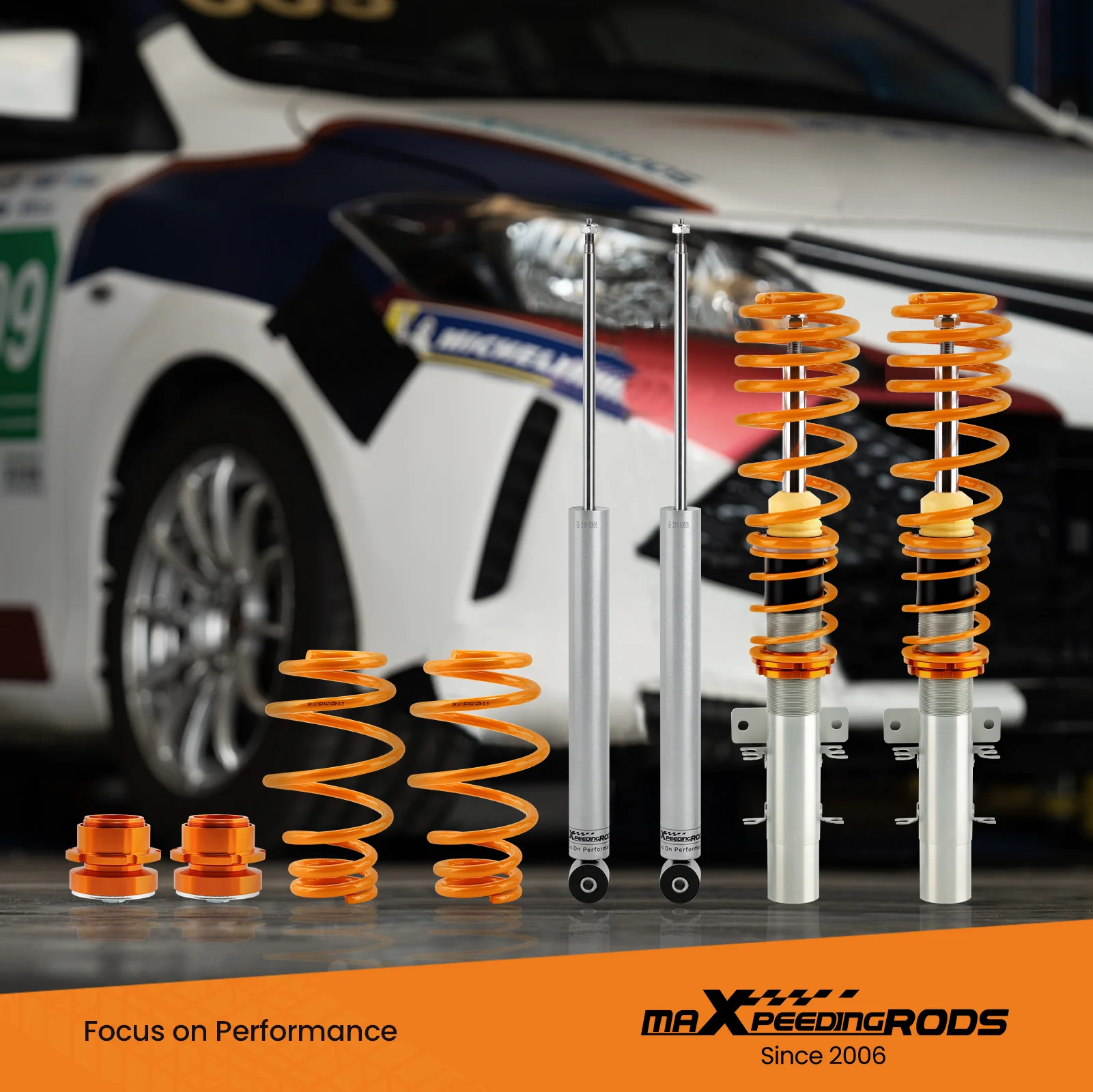 Street Coilovers Suspension Kit for Skoda Fabia Mk1 6Y Inc vRS hatchback Estate Suspension Coil Spring Kit For VW POLO MK