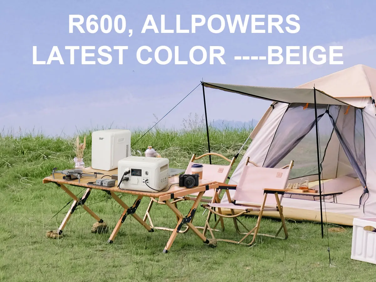 ALLPOWERS R600 Portable Power Station 600W 299Wh LiFePO4 Solar Generator UPS Battery Backup MPPT for Outdoor RV