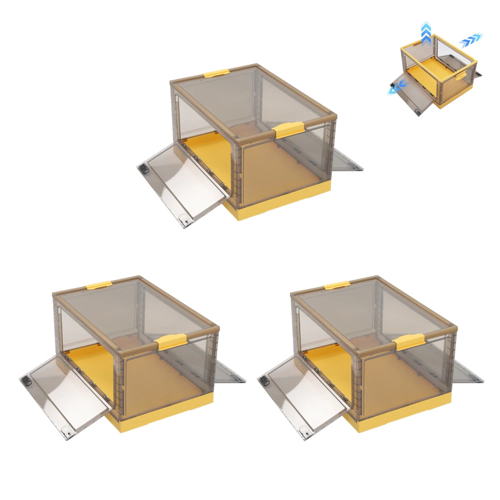 【Lifeideas】3pc Foldable Transparent Storage Box Home Wardrobe Clothes Organizer Large Capacity Plastic