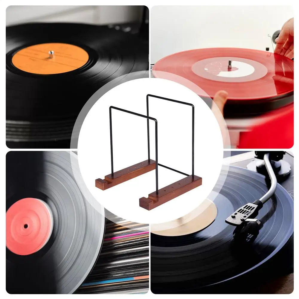 Vinyl Record Rack Wooden Tabletop Books CDs Photo Albums storage rack Stand Fashionable Record Holder Shelf