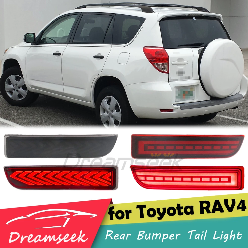 LED Rear Bumper Brake Tail Light for Toyota RAV4 2006-12,Toyota Avensis 09-15, Toyota Alphard 10-14 Reflector Lamp w/ Turn LH+RH