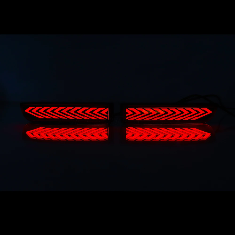 LED Rear Bumper Brake Tail Light for Toyota RAV4 2006-12,Toyota Avensis 09-15, Toyota Alphard 10-14 Reflector Lamp w/ Turn LH+RH