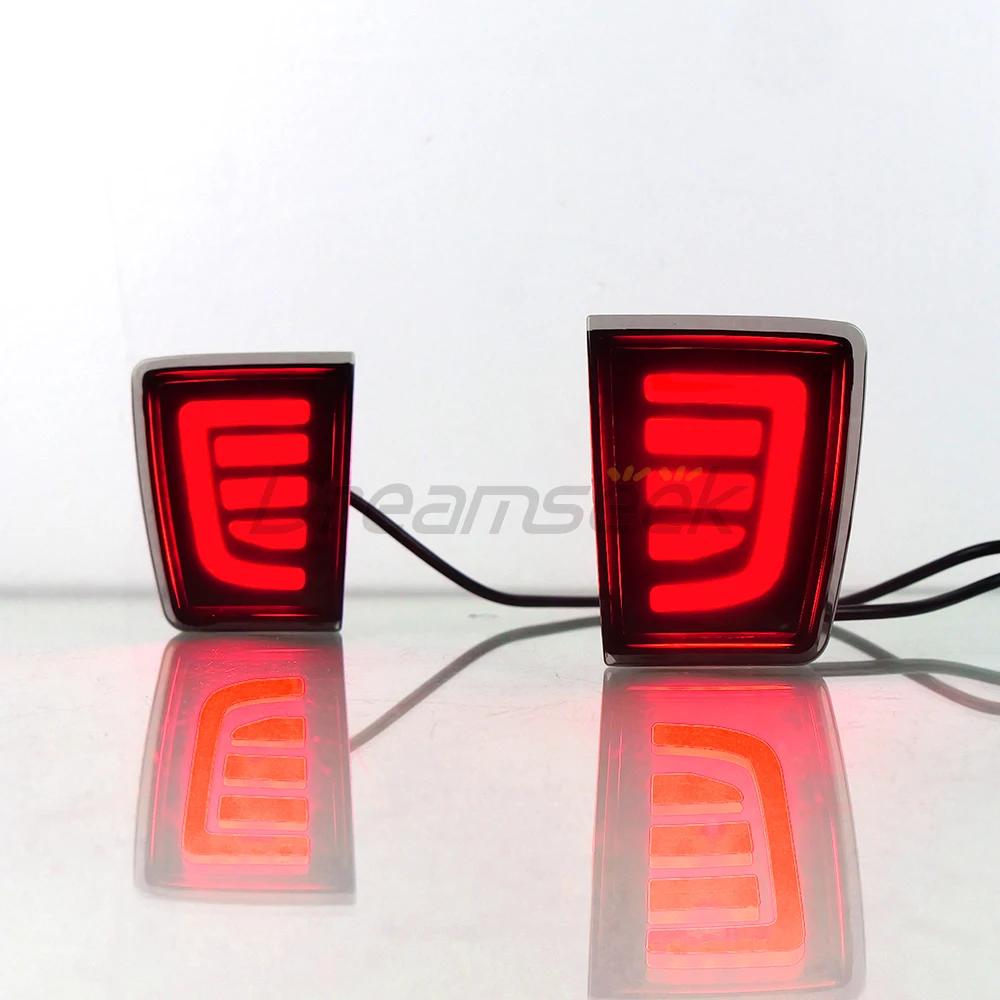 LED Rear Bumper Tail Light For Mitsubishi Pajero Shogun Montero V85 V87 V93 V95 V97 V98 2007-2020 Brake Lamp w/ Dynamic Turn L+R