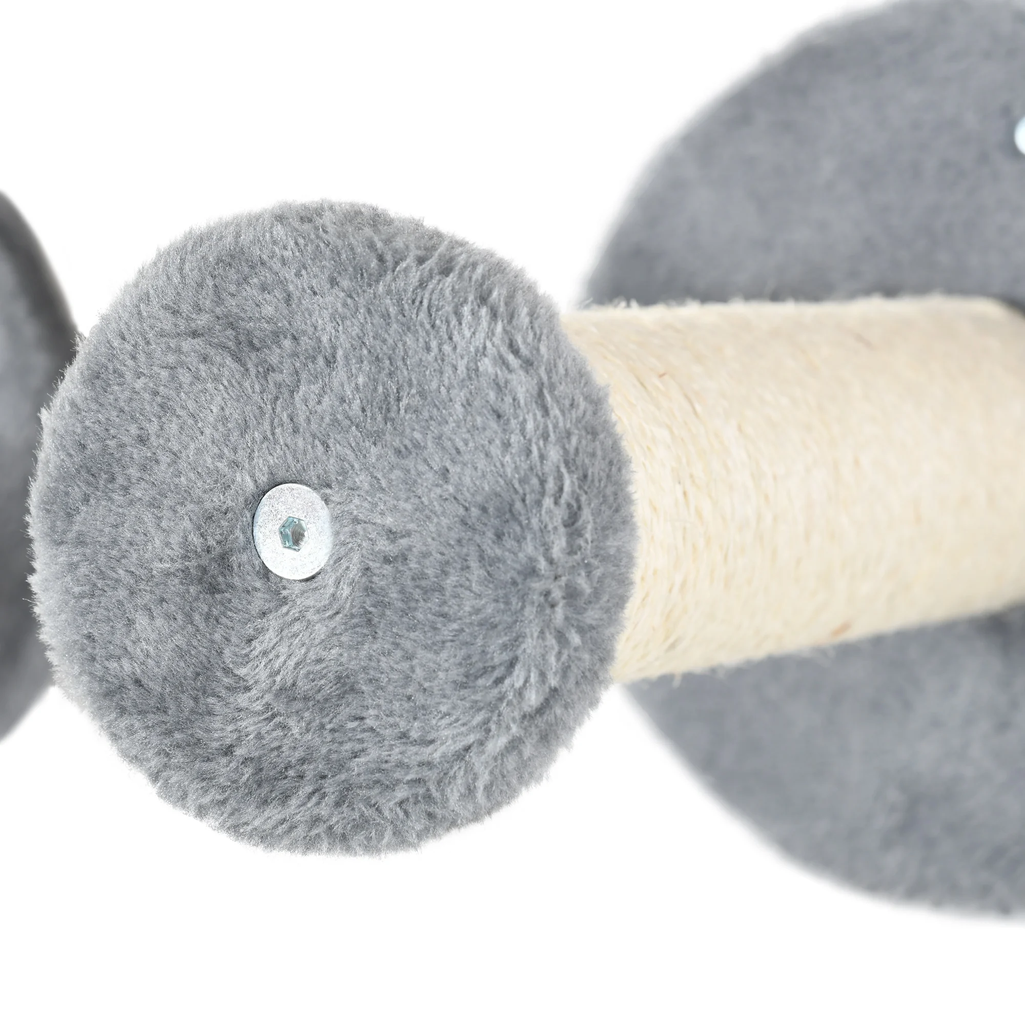 PawHut 5Pcs Cat Wall Furniture with Perch, Cat Condo, Scratching Post - Grey