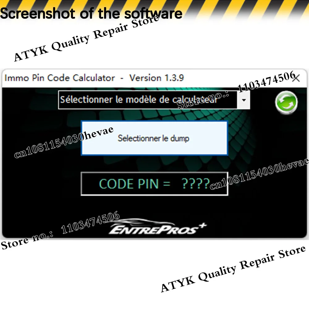 Pin Code Calculator V1.3.9 Repair equipment Diagnostic software Pin Code Calculator IMMO 1.3.9 obd2 scanner Code reader VCI