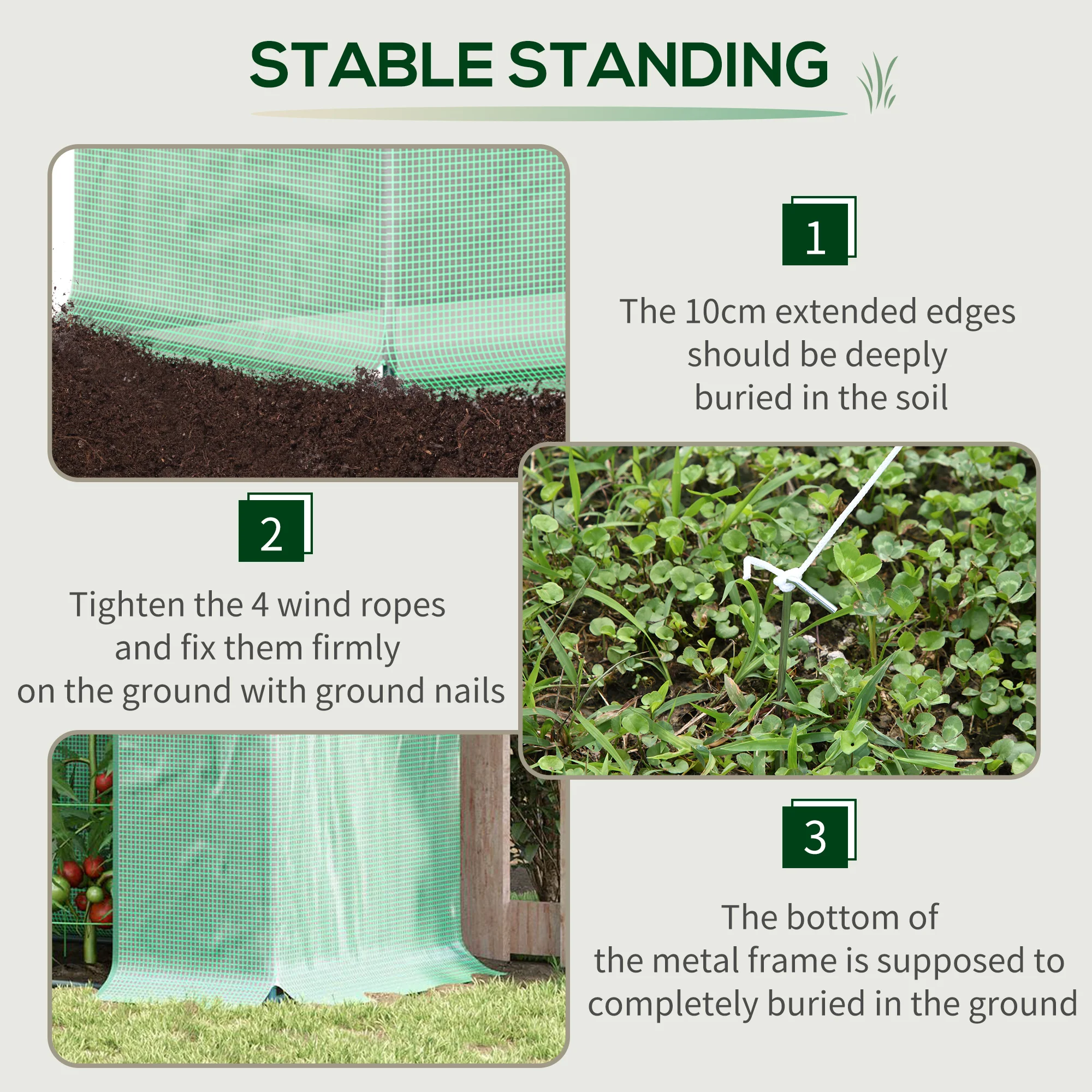 200X76X168Cm Walk-In Garden Greenhouse Tomato Plant House Durable Frame