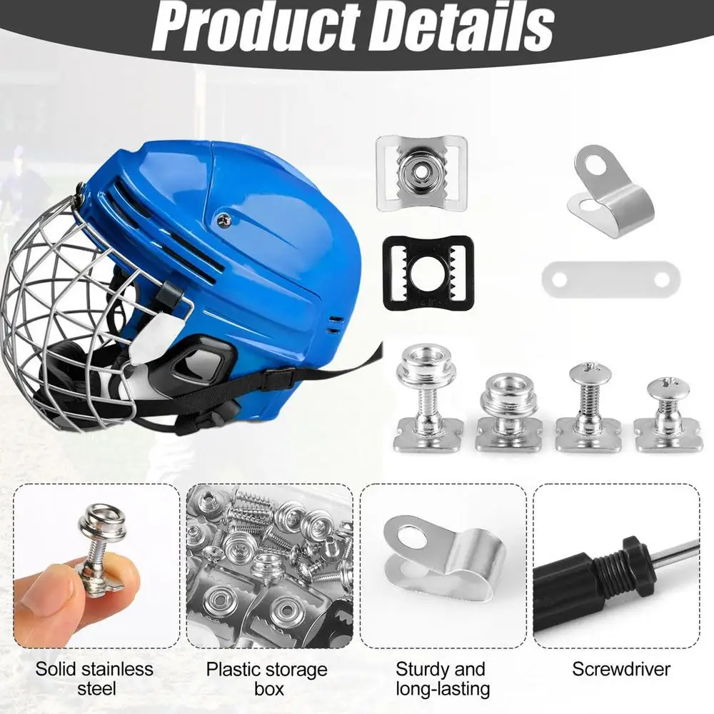 Screws Washers Nuts Hockey Helmet Repair Kit 657 Pcs for Baseball Softball Multipurpose Hockey Hard Hat Hardware Kit