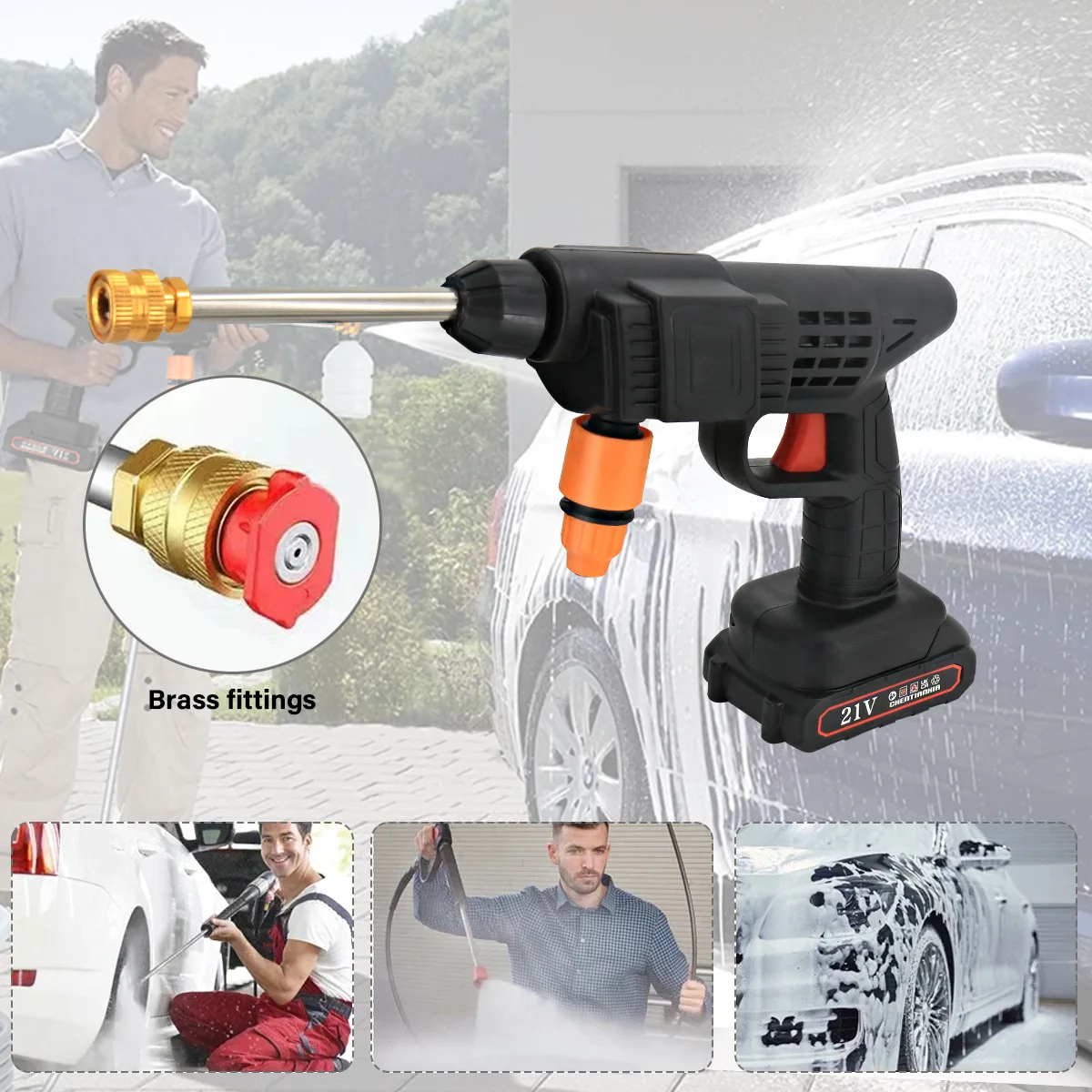 For Makita Battery Cordless Car High Pressure Washer Jet Water Wash Cleaner Gun