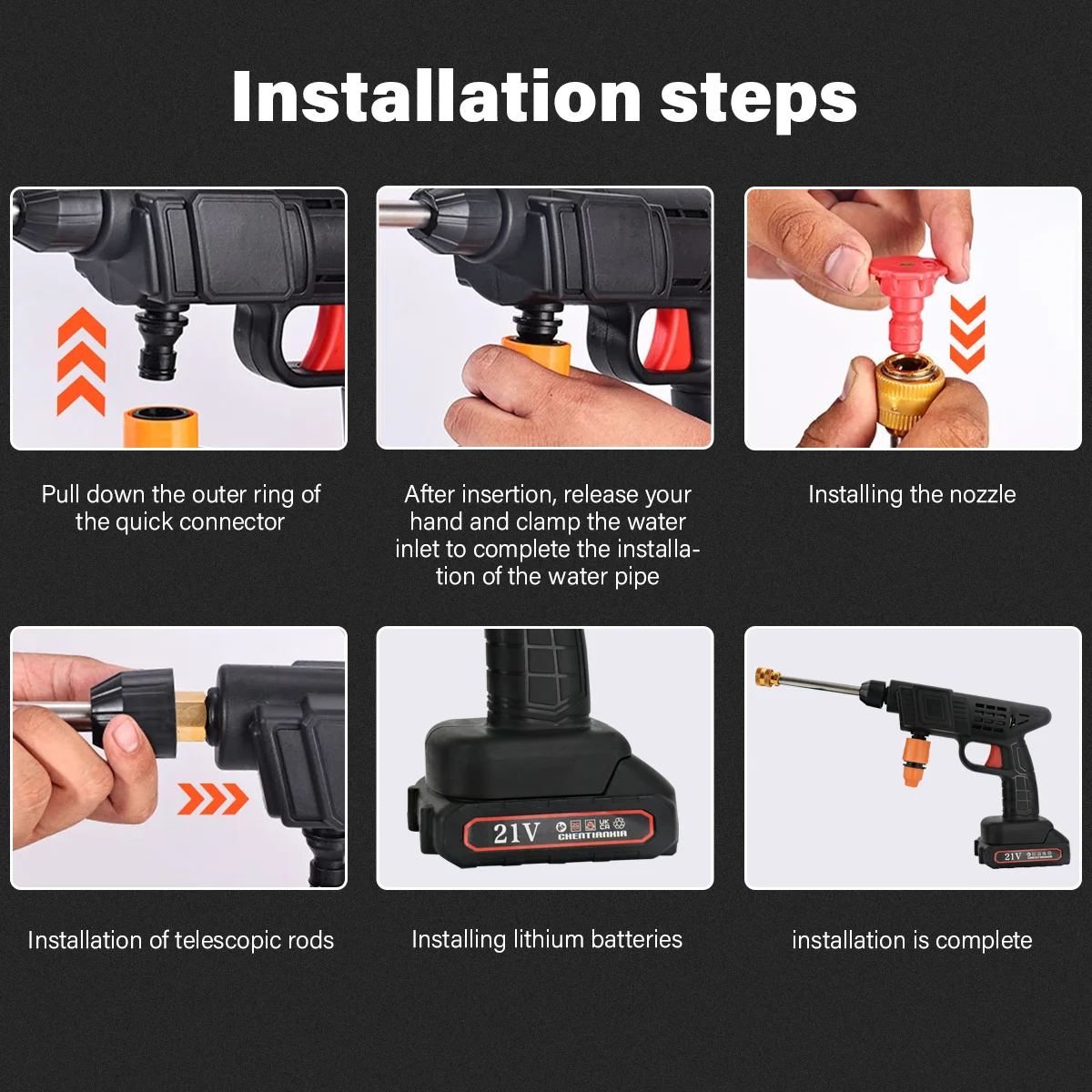For Makita Battery Cordless Car High Pressure Washer Jet Water Wash Cleaner Gun