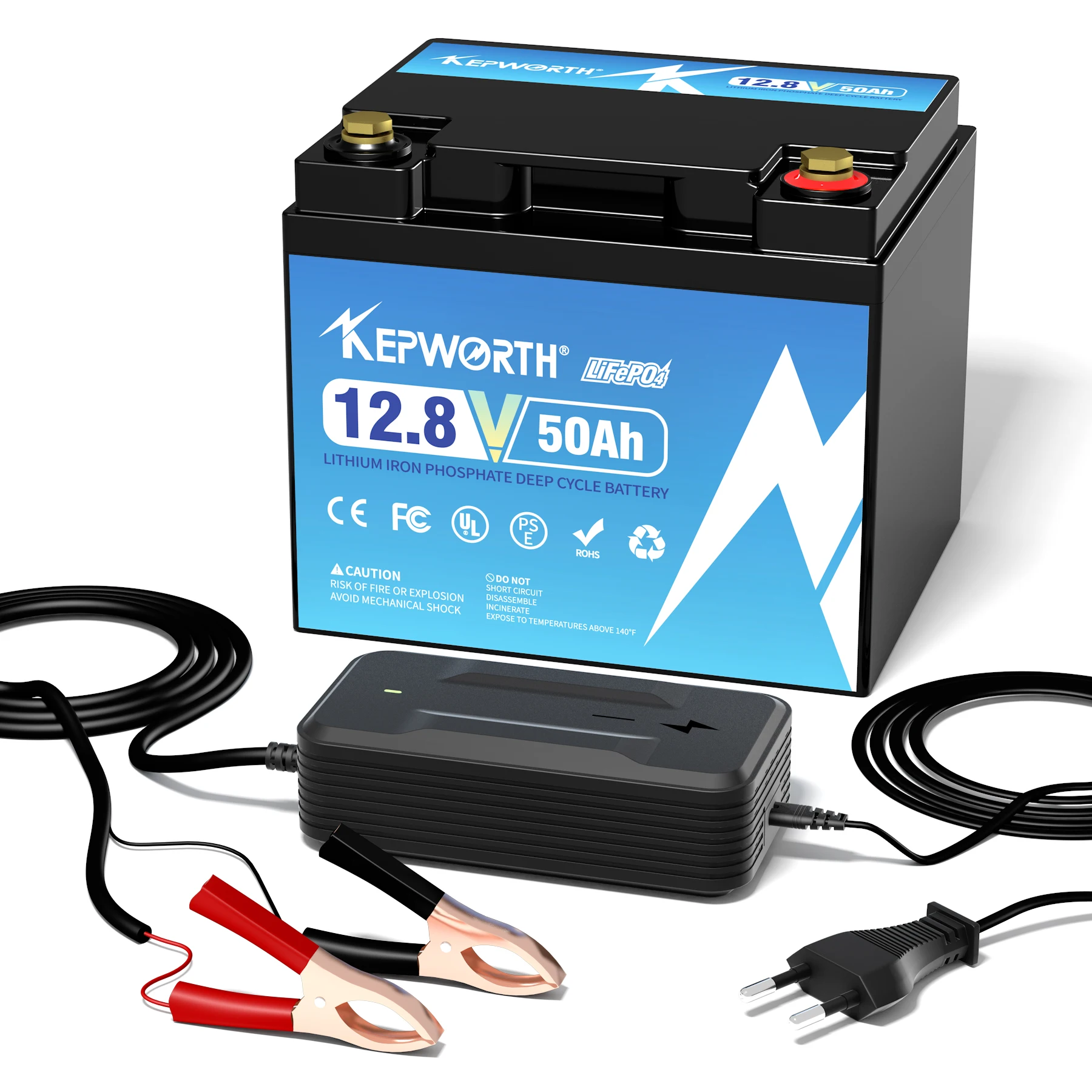 12V/24V LiFePO4 Battery with BMS - 30/50/100/120/135/300Ah for Golf Cart, Solar, RV, EV - Long Lifespan