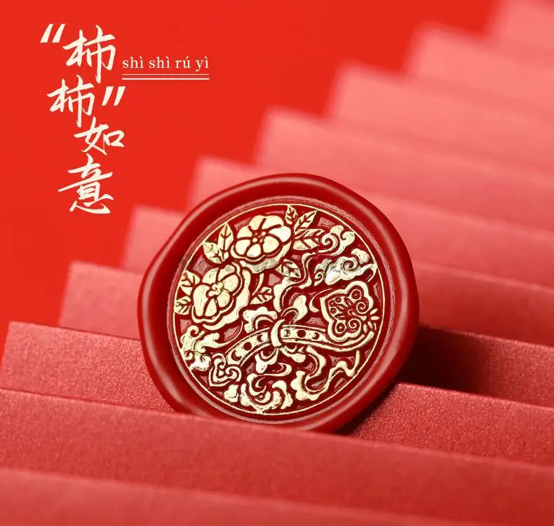 2023 Lunar New Year Stamp Sealing Seal Wax Fu Chun Chinese Traditional Elements Scrapbooking For Envelope Wedding Party