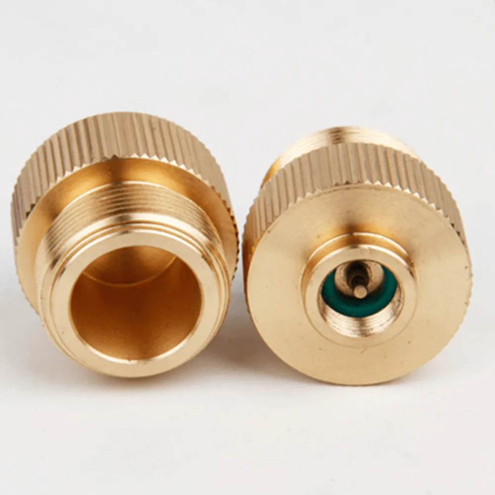 1Pc Gas Tank Adapter Portable Split Type Camping Stove Burner Canister Gas Tank Adapter Copper Connector Haed For MAPP Gas Tank